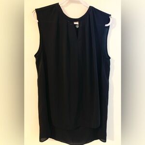 Sleeveless black top
